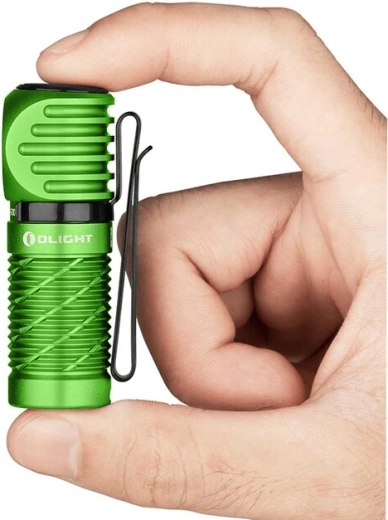Džepna čeona i EDC svjetiljka OLIGHT Perun 2 Mini Lime Green s crvenim svjetlom