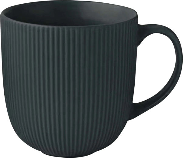 Keramička šalica KITCHISIMO 510 ml rebrasta tamnozelena