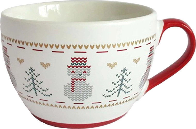 Keramička šalica sa snjegovićem 490 ml
