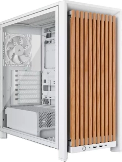 Corsair Frame 4000D wood rs modularno mid-tower kućište bijelo/hrast