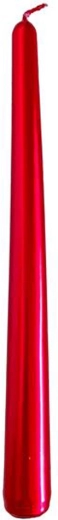 Konusna svijeća Provence metalik crvena 24,5 cm