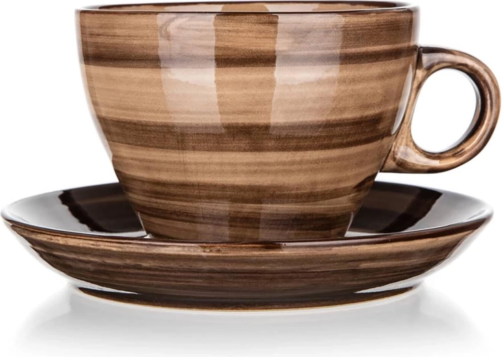 Elegantna smeđa glazura s prugama