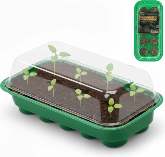 Set za klijanje s mini staklenikom i 10 tresetnih tableta