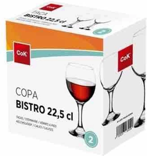 Set čaša za vino Bistro 220 ml, 2 kom