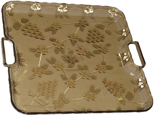 Poslužavni pladanj Krystal 30 × 30 cm od izdržljive plastike u imitaciji stakla