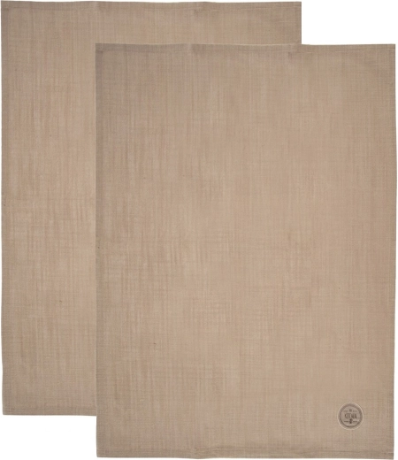 Pamučne kuhinjske krpe smeđe 70 × 50 cm, 2 kom
