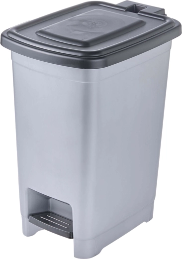 Pedalna kanta za otpad svijetlosrebrna 21 × 28 × 35 cm