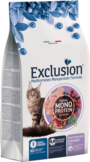 Exclusion granule za sterilizirane mačke velikih pasmina – piletina, 1,5 kg