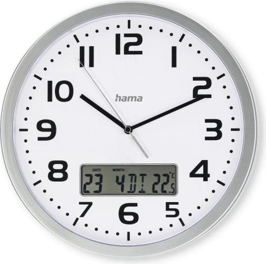 Zidni DCF sat Moorea 30 cm srebrni