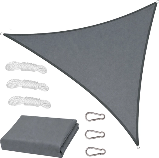 Sivo trokutasto sjenilo 400 × 400 cm