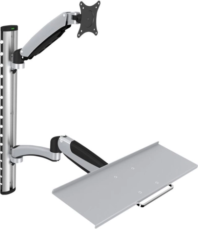 Zidni nosač za monitor i tipkovnicu, max. 27", max. 8kg, rotirajuće 360°