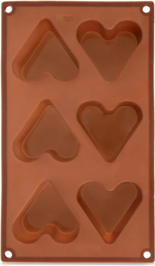 Silikonski kalup za pečenje – srce, smeđi 29 × 17,5 × 3,8 cm