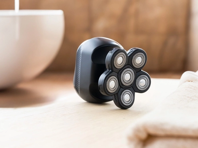 Šest fleksibilnih rotacijskih glavica za glatko brijanje