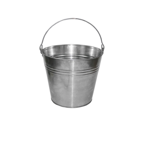 Pocinčana kanta 5 l s drvenom ručkom