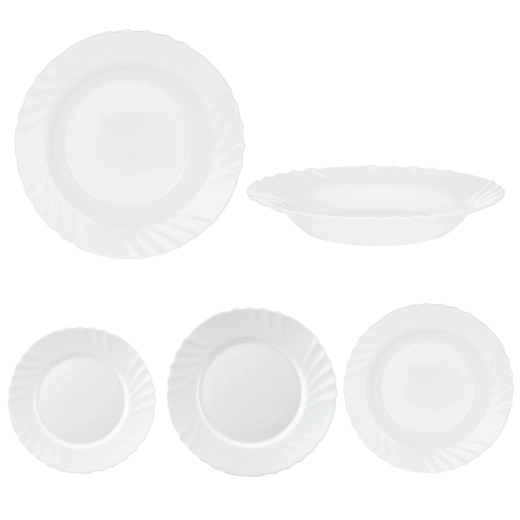 Set od 18 bijelih tanjura Fale