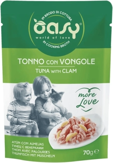Oasy More Love vrećica za mačke tunjevina s školjkama 70 g