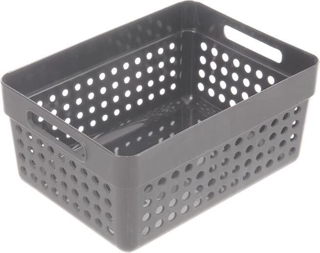 Košarica Terra od UH plastike, siva 15,5 × 11,5 × 7,3 cm