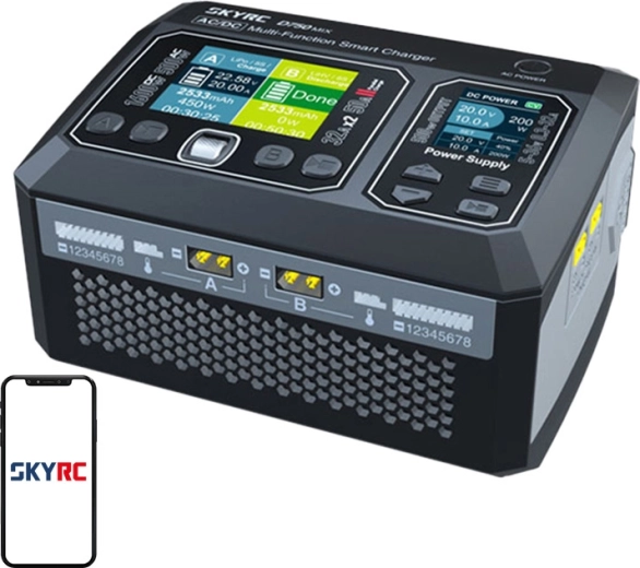 Dvokanalni AC/DC punjač SKYRC D750 Mix za modelarske akumulatore