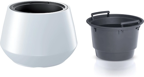 Žardinijera s uloškom 43,6 cm bijela – elegantna, izdržljiva plastična posuda za biljke