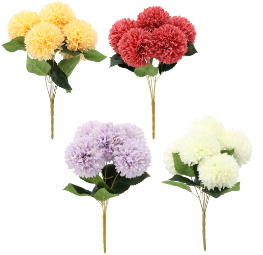 Dekorativni umjetni buket ukrasnih lukova (allium), mix boja, 40 cm