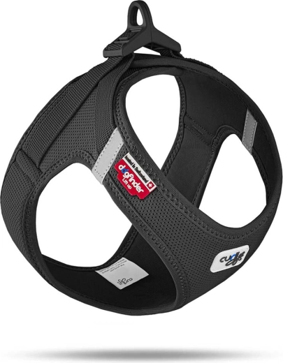 Curli oprsnica za pse Air-Mesh s kopčom, crna (XS, 3–5 kg)