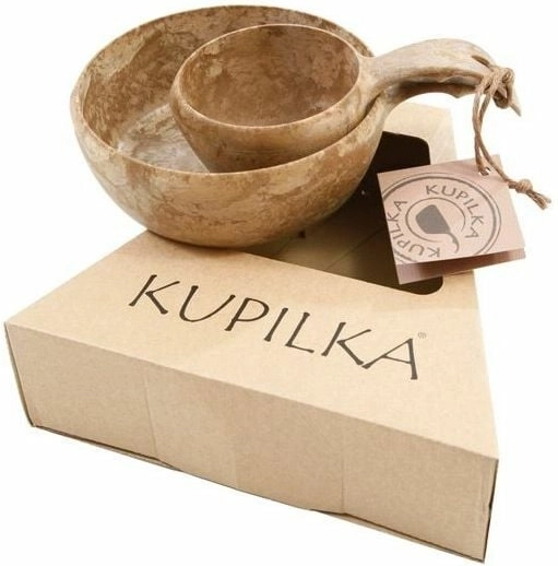 Kupilka set zdjela 550 ml i šalica 210 ml smeđa poklon pakiranje