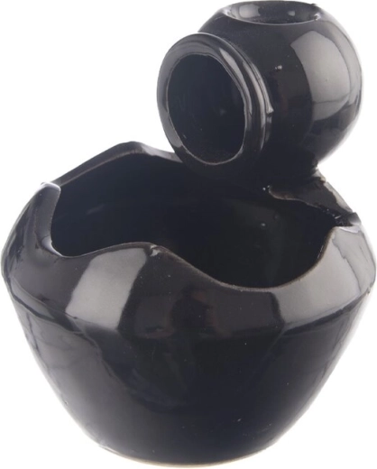 Keramička kadionica crna 9 × 9 × 9 cm