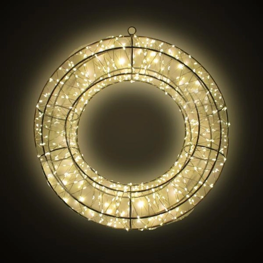 Dekorativni 3D LED vijenac od metala 36 × 7 × 36 cm