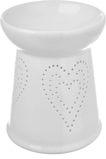 Porculanska aroma lampa bijele boje sa srcem