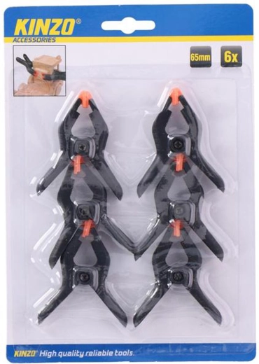 Stezaljka za lijepljenje 65 mm, set 6 kom KINZO