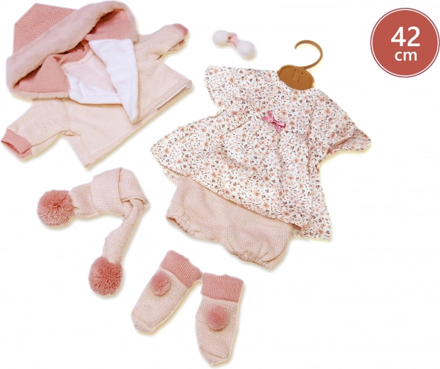 Odjeća za lutku 42 cm – cvjetni komplet s dodacima