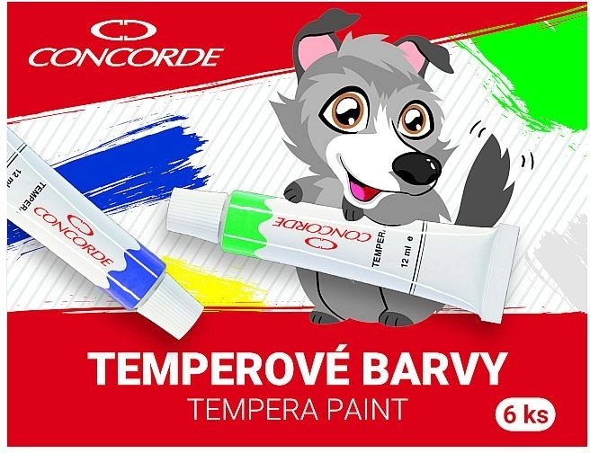 Tempera boje CONCORDE 6×12 ml