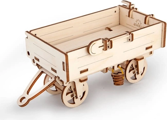 Drvene mehaničke 3D puzzle prikolica – vagon UGEARS (68 dijelova)