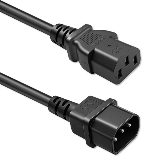 Napojni kabel Schuko – IEC C13 za C14, 3×0,75 mm², 2 m, bakar, Qoltec