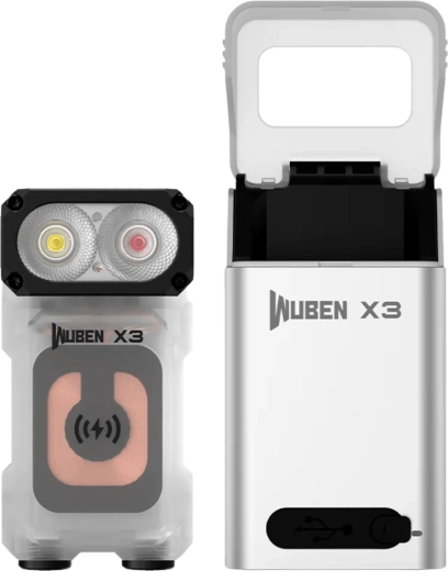 Wuben X3 White džepna svjetiljka 700 lm s aluminijskim bežičnim kutijom za punjenje, bijela