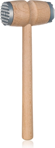 Obostrana bat za meso 30 cm od bukovine i metala BANQUET Brillante