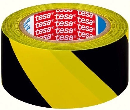 Upozoravajuća samoljepljiva traka 50 mm × 33 m žuto-crna TESA