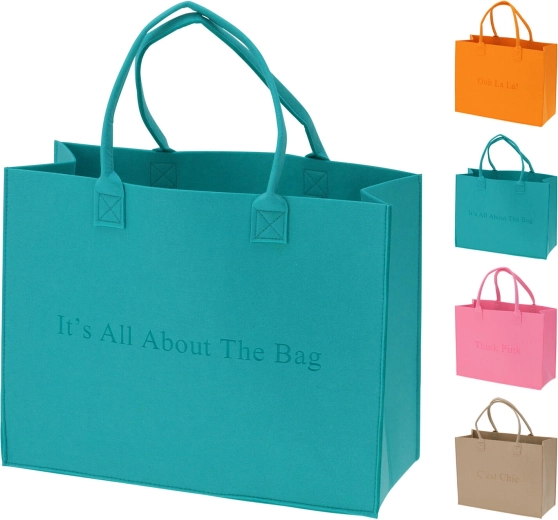 Filcana shopping torba 44 × 34 × 18 cm, 3 mm, mix boja
