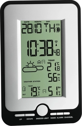 Bežična meteorološka stanica TFA Multy, crno‑srebrna