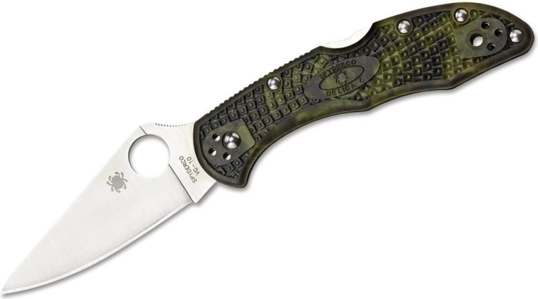 Spyderco Delica 4 flat ground lightweight green zome džepni nož 7,4 cm
