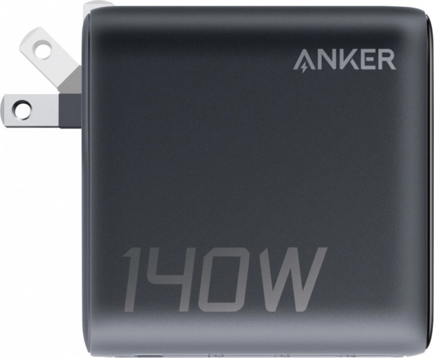 Mrežni punjač ANKER 140W PD 3.1 s USB‑C kabelom i LED, crna