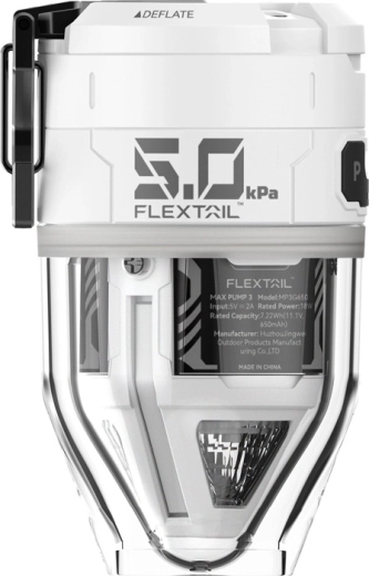 Flextail Max Pump 3 prijenosna električna pumpa sa svjetiljkom bijela