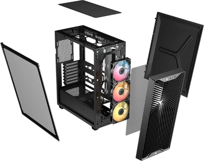 Modularna konstrukcija i 3× RS120 ARGB u pakiranju