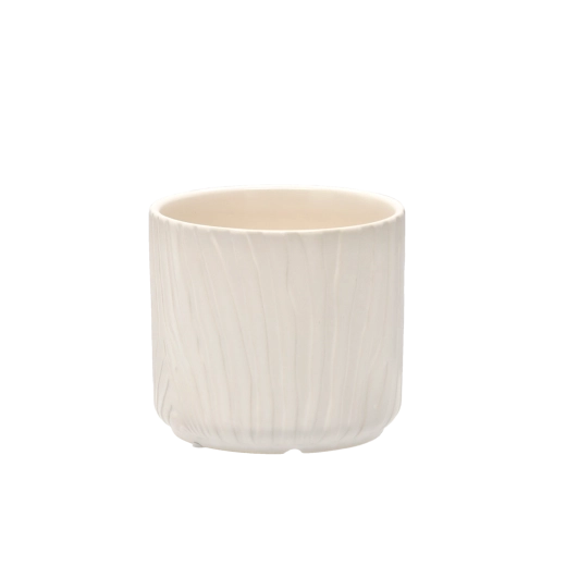 Keramička dekorativna posuda za cvjetnjak mat bijela 13 × 13 × 11,5 cm