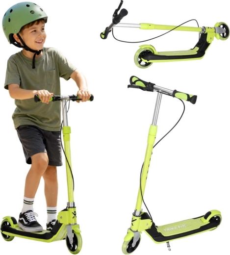 Trike Fix dječji sklopivi romobil s LED kotačima, neon zelen