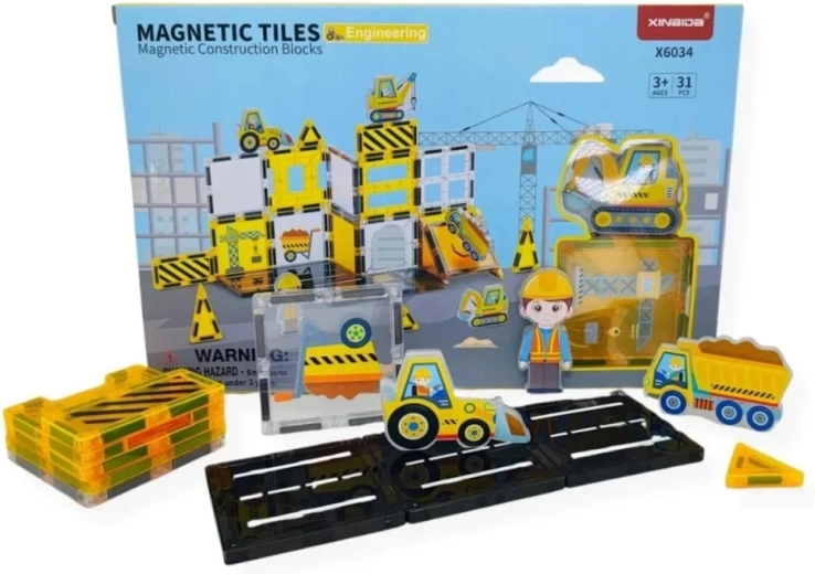 Magical Magnet magnetska građevinska set gradilište (31 kom)