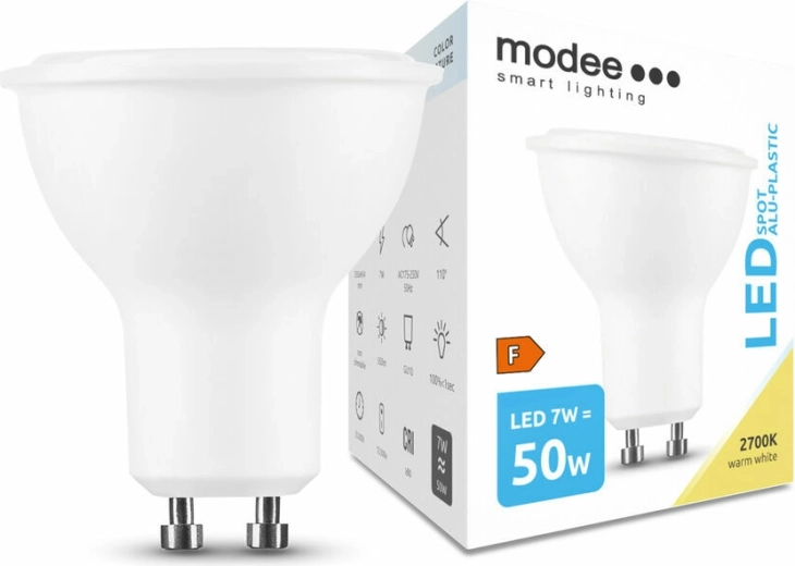 LED reflektorska žarulja GU10 7 W toplo bijela 2700 K MODEE