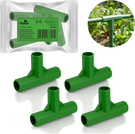 Zelene T-spoje za štapove 11 mm PLONOS, set 4 kom