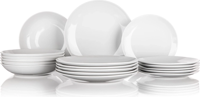 Porculanski set posuđa MARION 18-dijelni bijeli