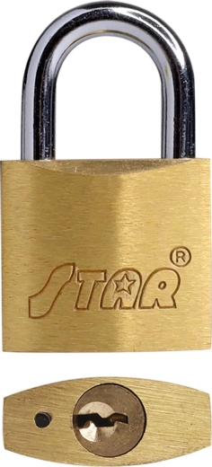 Lokot STAR 50 mm od mjedi, 3 ključa